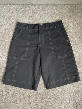 Adidas Black Cargo Shorts with White Stitching Boys/Youth XL